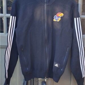 Adidas Kansas Jayhawks NCAA Mens Full Zip Jacket (black, size M